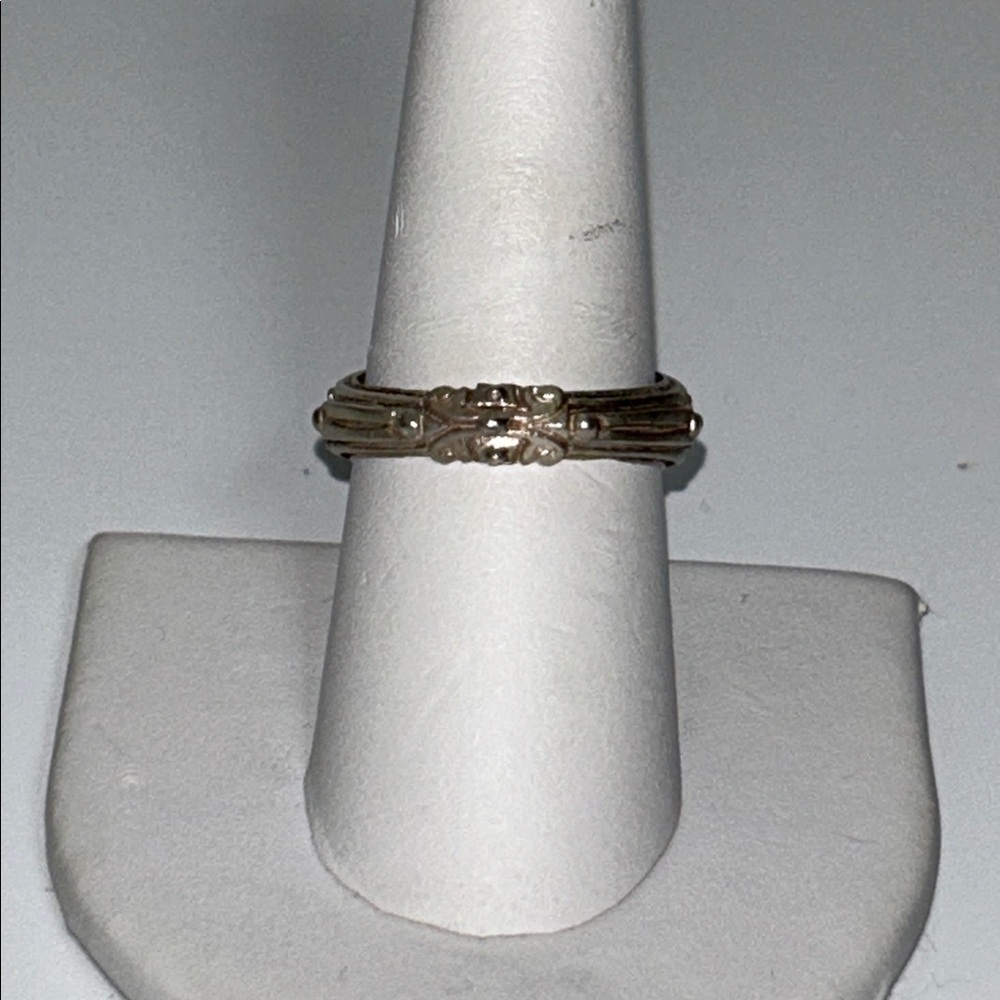 Artisan Made Vintage Sterling Silver & Rhodonite Garnet Gemstone Ring - Picture 7 of 7